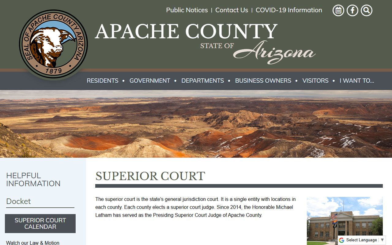 Apache County Superior Court information