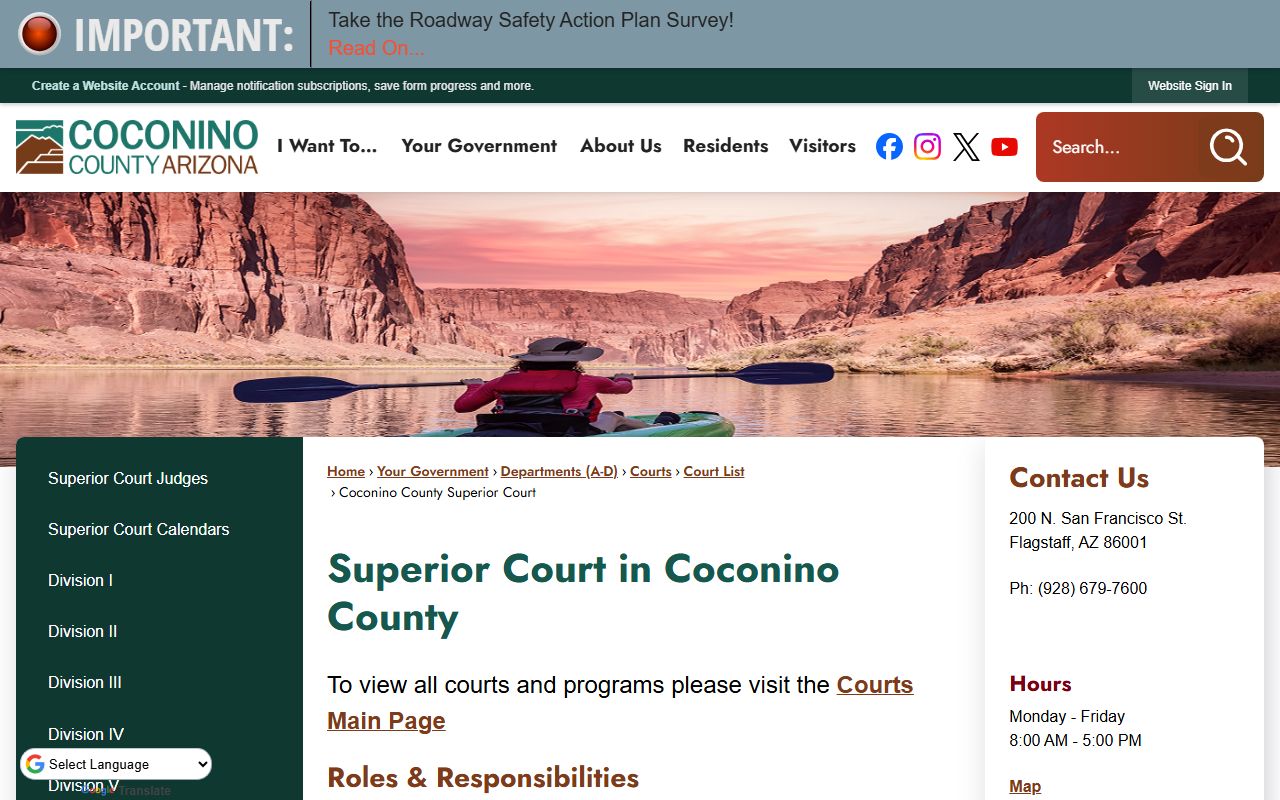 Coconino County Superior Court information