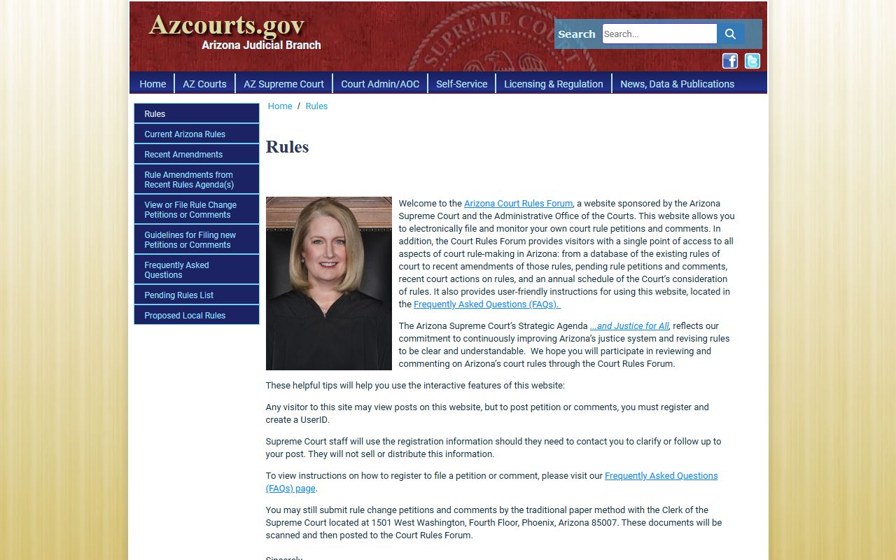 Arizona Rules of Probate Procedure portal