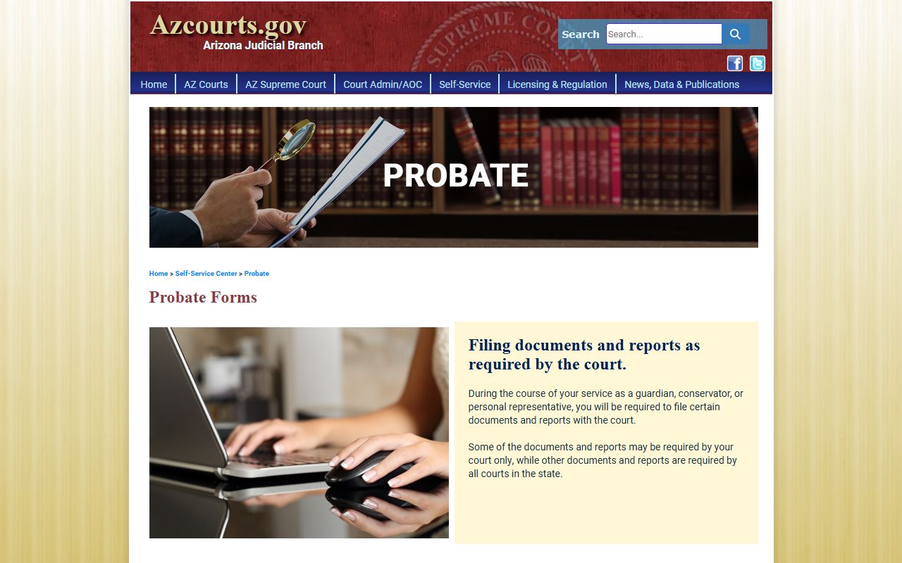 Arizona statewide probate forms available for download