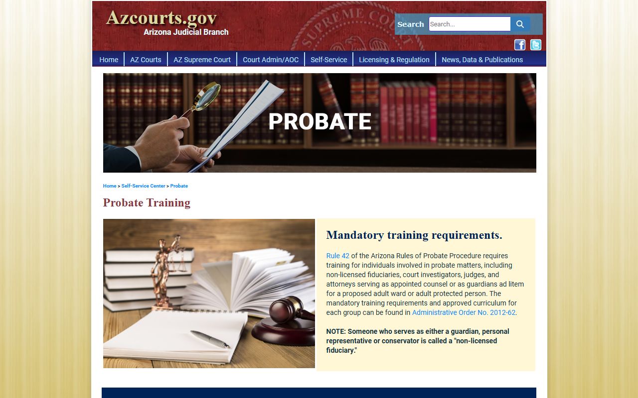 Arizona probate training requirements and approved programs